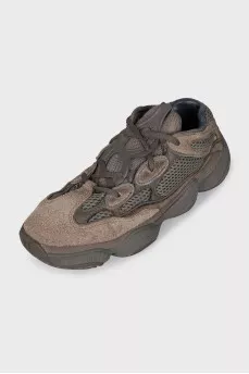 Замшеві кросівки Yeezy 500