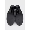 Black textile slingbacks