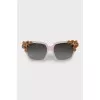 Sunglasses with metal flowers