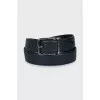 Men's textured leather belt