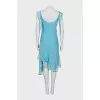 Vintage silk dress with buttons on the side