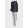 A-line denim skirt with pockets