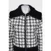 Slim fit jacket with zip