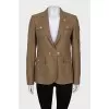 Wool and cashmere button down jacket