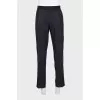 Men's cropped straight cut trousers