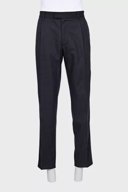 Men's cropped straight cut trousers