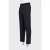 Men's cropped straight cut trousers