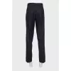 Men's cropped straight cut trousers