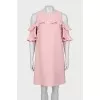 Pink dress made of wool and silk