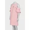 Pink dress made of wool and silk