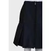Blue skirt with mesh inserts