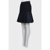 Blue skirt with mesh inserts