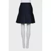 Blue skirt with mesh inserts