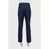 Wool trousers with patch pockets and buttons