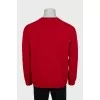 Men's wool sweater with logo
