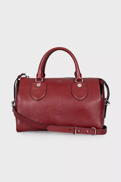 Red Leather Tote Bag