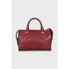 Red Leather Tote Bag