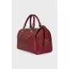 Red Leather Tote Bag