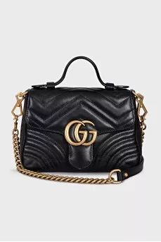 Кожаная сэтчел GG Marmont
