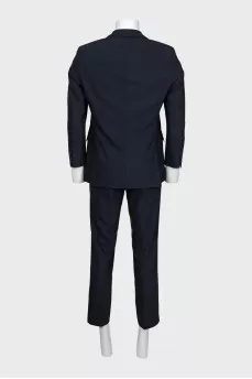 Men's wool suit with cropped trousers