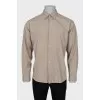 Men's straight shirt in brown