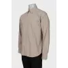 Men's straight shirt in brown