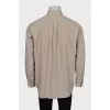 Men's straight shirt in brown