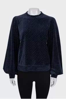 Sweatshirt with puffy sleeves