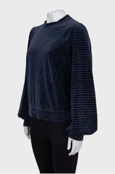 Sweatshirt with puffy sleeves