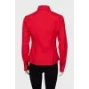 Red shirt decorated with ruffles