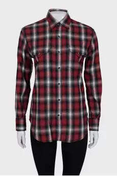 Plaid button down shirt