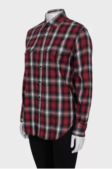 Plaid button down shirt
