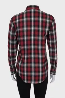 Plaid button down shirt