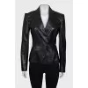 Black leather jacket