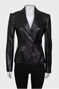 Black leather jacket