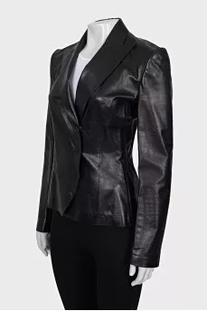 Black leather jacket