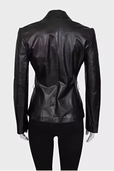 Black leather jacket