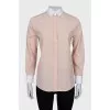 Shirt decorated with inside-out seams