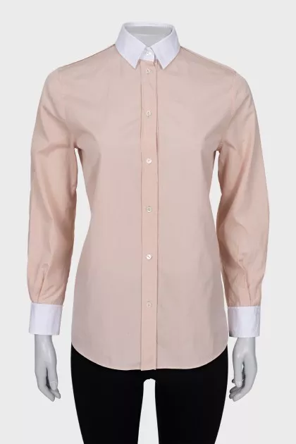 Shirt decorated with inside-out seams
