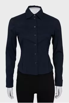 Dark blue fitted shirt