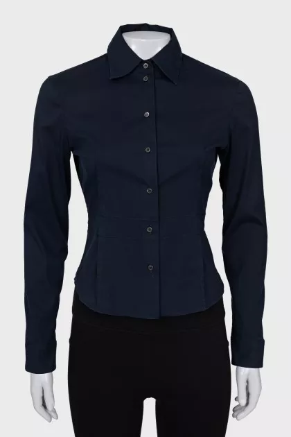 Dark blue fitted shirt