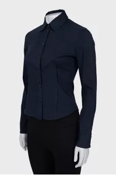 Dark blue fitted shirt