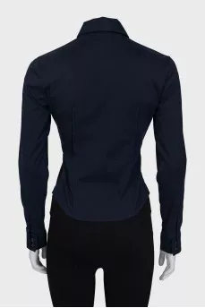Dark blue fitted shirt