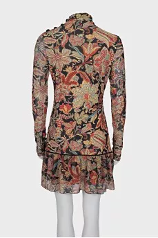 Fitted dress with buttons