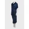 Fitted dress with asymmetrical sleeves