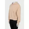 Beige hoodie with embroidery
