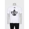 Men's abstract print t-shirt with tag