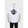 Men's abstract print t-shirt with tag