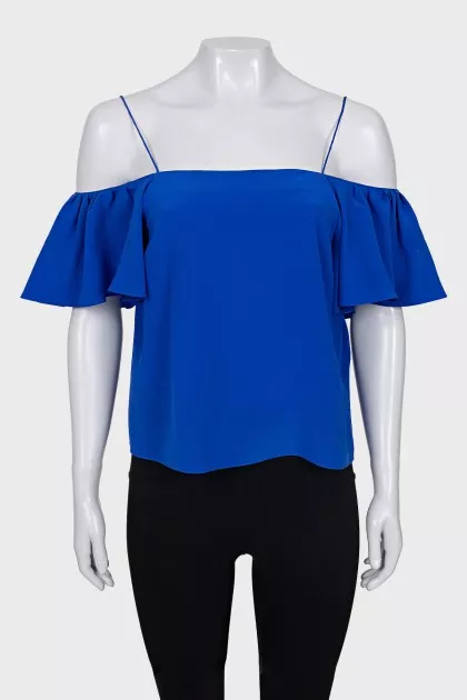 Silk off the shoulder strap top