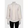 Silk V-neck blouse
